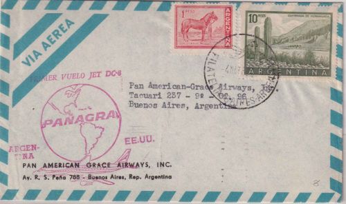 Argentinien - PANAGRA Firstflight Buenos Aires - Miami airmail 1960