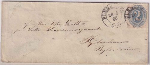 Schleswig/Dänemark - 2 S. Brief K2 Flensburg - Kopenhagen 26.3.66