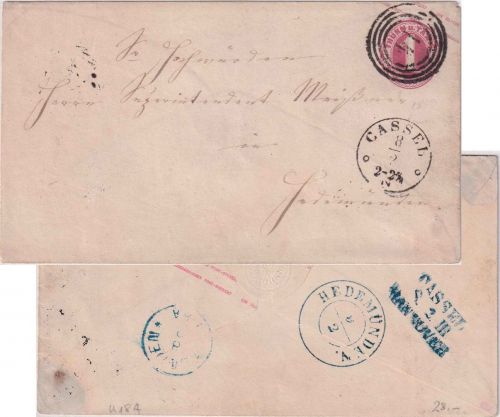 Thurn & Taxis - 1 Sgr. Ganzsache/Brief Ring 14 Cassel - Hedemünden