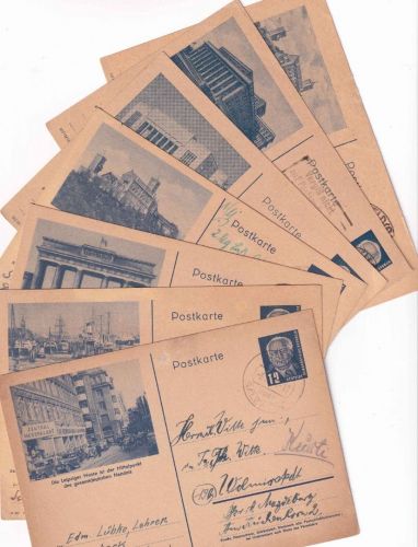 DDR - 12 Pfg. Pieck Bildganzsache P47 kompl. (7 Bilder) sauberer Bedarf