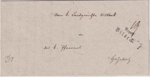 Bayern - Vilseck August 19 Aushilfs-L2 m. hds. Tagesdatum Dienstbrief 1875