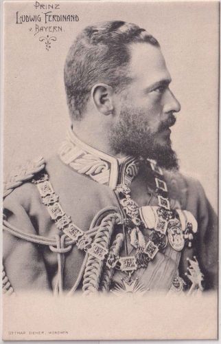 Bayern - Prinz Ludwig Ferdinand Uniform/Orden sw-Portrait-AK ca. 1900/05