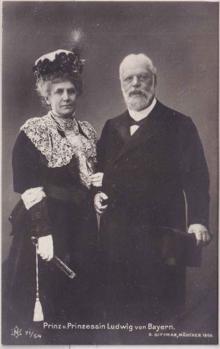 Bayern - Prinz u. Prinzessin Ludwig v. Bayern sw-Foto-AK ungelaufen dat. 1908