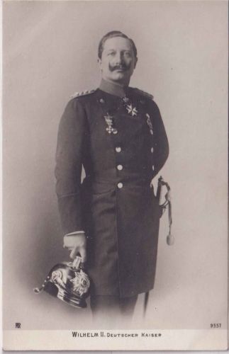 Preussen - Kaiser Wilhelm II. Uniform Orden sw-Foto-AK gebr. 1905/10