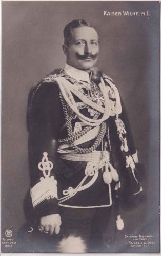 Preussen - Kaiser Wilhelm II. Hussaren-Uniform Orden sw-Foto-AK datiert 1907