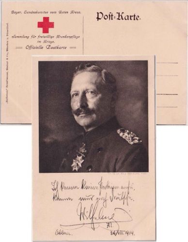 Preussen - Kaiser Wilhelm II. Brustbild "Ich kenne keine Parteien mehr.." sw-AK