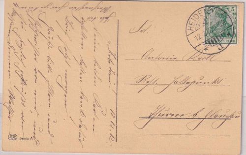 DR - Heidenau 12.12.12 "Schapszahl"-AK gelaufen n. Glauchau
