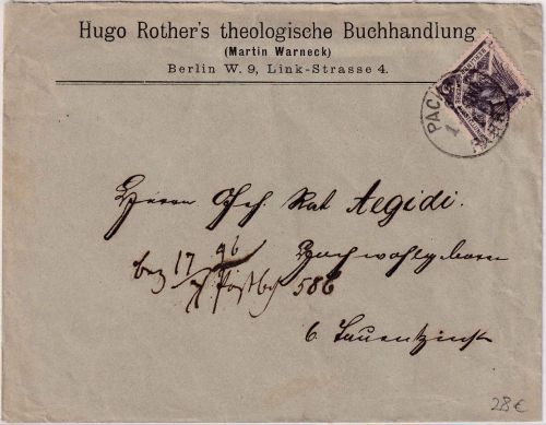 Berlin - Paketfahrt 3 Pfg. Germania/Gewerbeausstellung Brief 1.7.93