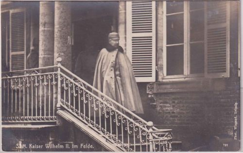 Preussen - Kaiser Wilhelm II. "Im Felde" sw-AK/Feldpost 1915
