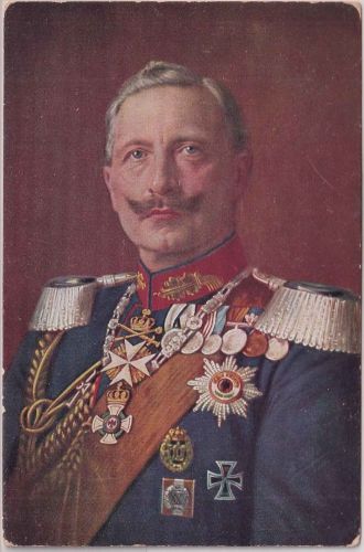 Preussen - Kaiser Wilhelm II. Uniform Orden farb. Portrait-AK ungelaufen ca.1910