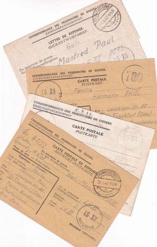 All.Bes./Belgien - Frankfurt/Oder Lager LG XII (Elsenborn) Kgf.-Post 7/46 - 5/57
