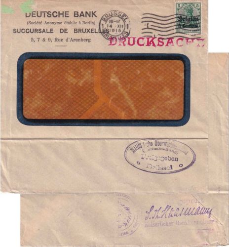 Dt.Bes. 14/18/LP Belgien - 5 C. Germania Drucksache Bankzensur Brüssel 14.12.15