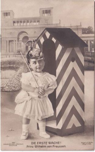 Preussen - Prinz Wilhelm v. Preussen (*1906) "Die erste Wache" sw-Foto-AK 1908