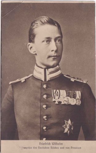 Preussen - Kronprinz Wilhelm Uniform Orden sw-Portrait-AK ca. 1900 ungelaufen