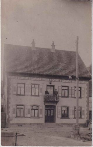 Baden - Möhringen a.d. Donau einzelnes Haus priv. Foto-AK gelaufen/KOS 1910