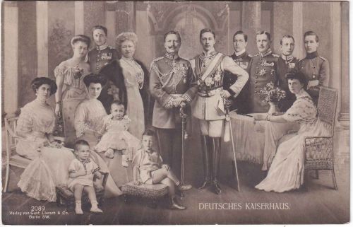 Preussen - Kaiser Wilhelm mit Familie "Deutsches Kaiserhaus" AK 1913