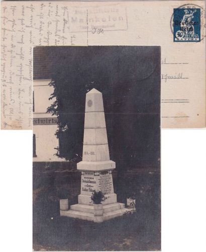 DR-Infla - Posthilfstelle Mainkofen T. Deggendorf Ra3 AK Kriegerdenkmal 1920