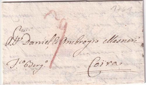 Italien/Rep. Venedig/Schweiz - Brescia 1761 Teilfancobrief (fco. Bergamo) n Chur