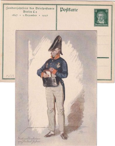 DR - 8 Pfg. Beethoven Sonderganzsache 100 J. Briefpostamt Berlin C2 1927 ungebr.