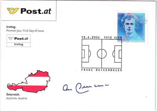 Österreich - 75 C. Franz Beckenbauer FDC m. Originalunterschrift ESST Wien 2006