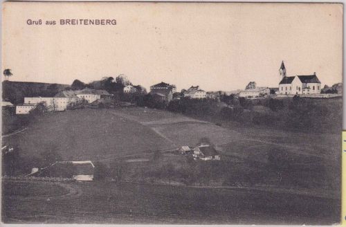 Bayern - Breitenberg Ortsansicht sw-AK ungelaufen ca. 1910