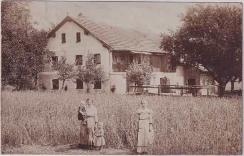 Bayern - Tettenweis Bauernhof private Foto-AK gelaufen 1915