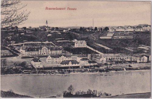 Bayern - Passau Reservelazarett sw-AK ungelaufen/beschriftet 1915