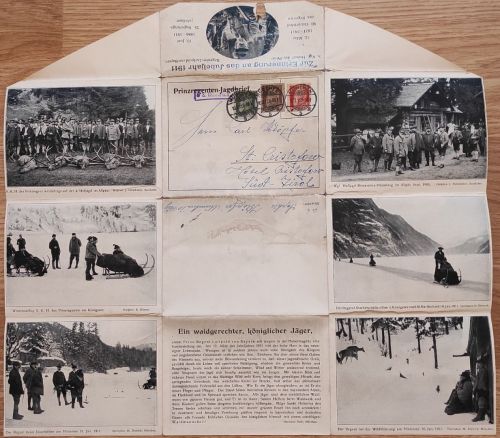 Bayern - München 1911 Prinzregenten-Jagdbrief n. ÖSTERREICH