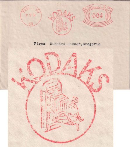 DR - Berlin SW68 1931 4 Pfg. AFS "Kodaks" (Fotoapparat) Drucksache n. Neukirch