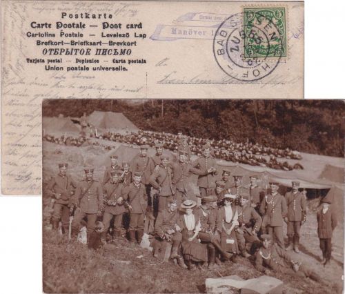 Bayern - Bad Steben Hof Bahnpost Zug 56 Manöverpost 1907 n. Dörflas
