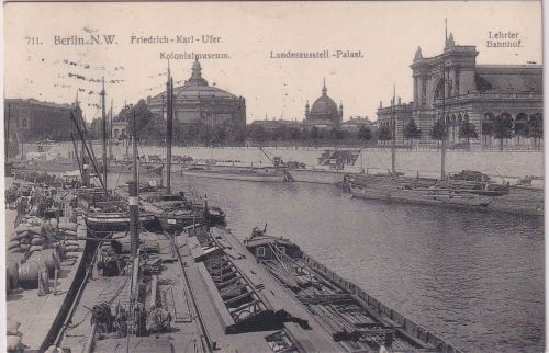 Berlin - Charlottenburg Friedrich-Karl-Ufer Kolonialmuseum etc. sw-AK 1914