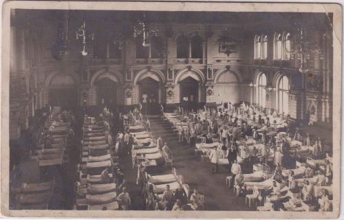 Berlin - Friedrichshain Brauerei Reserve-Lazarett sw-/Foto-AK/Feldpostkarte 1918