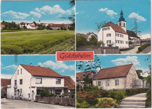 Bayern - Gülchsheim (Gde. Hemmersheim) farbige Mehrbild-AK ungelaufen ca. 1970