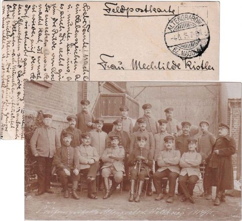 DR - Altengrabow 1915 priv. Foto-AK (Prüfungsstelle Mannschaften/Offiziere)