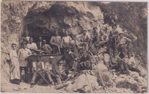 Bayern - Gammersheim (Wellheim) priv. Foto-AK (Tunnelbau) ca. 1920