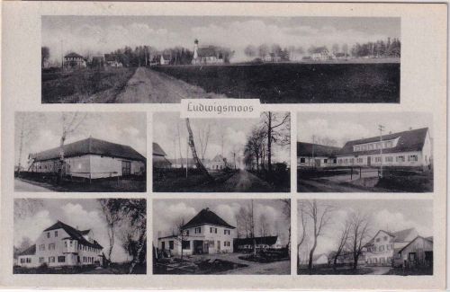 Bayern - Ludwigsmoos sw-Mehrbild-AK ungelaufen ca. 1935