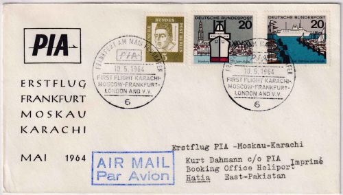 BRD - Pakistan International Airlines Erstflug Frankfurt Karachi 10.5.64