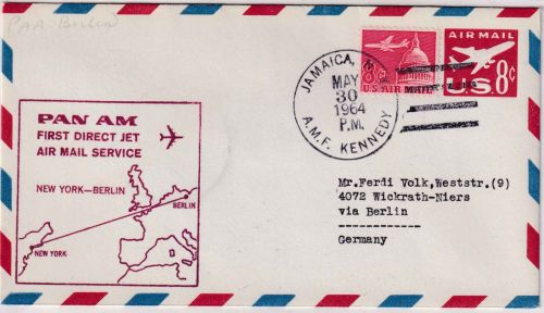 USA - PanAm Erstflug New York AMF Kennedy Berlin 30.5.64