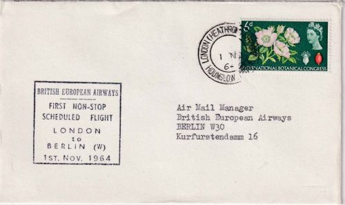 England - British European Airways BEA Erstflug London Berlin 1.11.1964