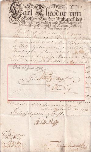 Bayern (Kurbayern) - De Munic L1 Portobrief n. Wemding 23. Mai 1794 - Briefkopf!