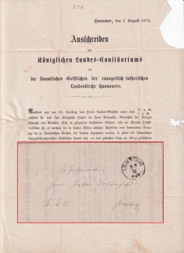 DR - Lilienthal 8.8.76 portofreie Kirchensache n. Grasberg - 5 Pfg. Bestellgeld