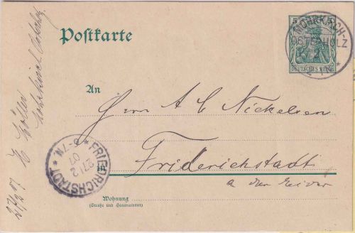 DR - Mohrkirch-Osterholz 27/2 07 KOS 5 Pfg. Germania n. Friedrichstadt