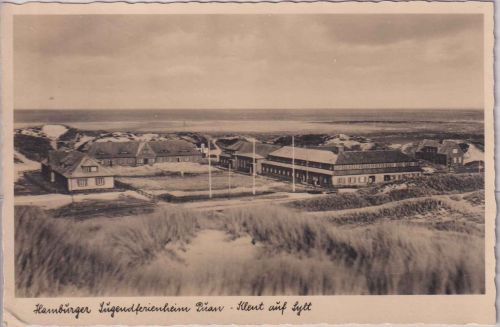 Schleswig-Holstein - Klent a. Sylt Hamburger Jugendferienheim Puan sw-AK ca 1955