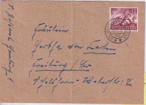 DR - 12 Pfg. Wehrmacht Brief SST Dt.-Ital. Kulturtage Hamburg - Freiburg 1943