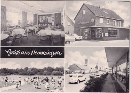NRW - Hemmingen Bäckerei Gaststätte etc. Mehrbild-sw-AK ca. 1962