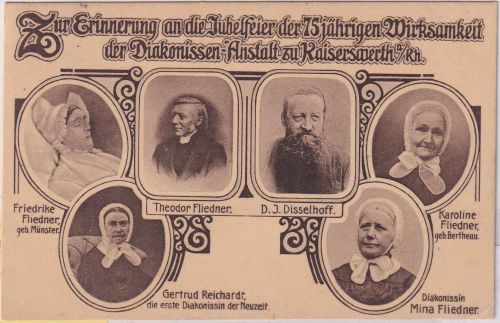 NRW - Kaiserswerth 75 J. Diakonissen-Anstalt sw-AK gelaufen 1913