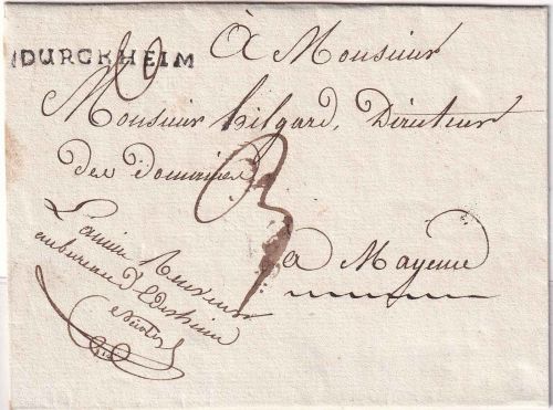 Bayern/Th&T - Durckheim L1 Portobrief Edesheim - Mainz ca. 1814