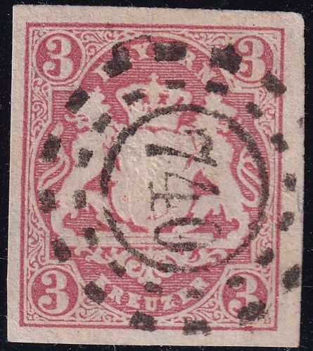 Bayern - 3 Kr. Wappen geschn. oMR 240 (Ering)