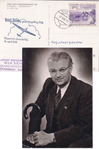 Österreich - Wolf Hirth Gedenk-Segelflug Oberndorf 1965 Zuleitung Österreich