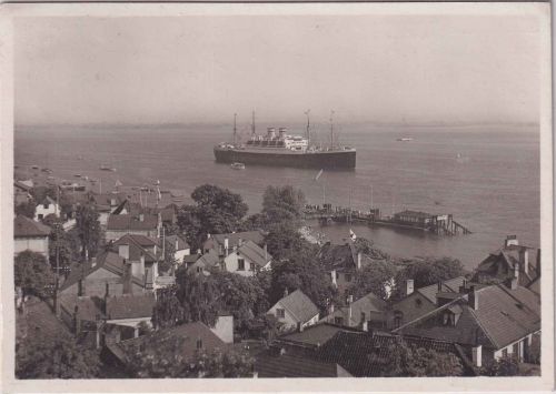 DR - Magdalena (1928) Passagierschiff Hamburg-Amerika-Linie sw-AK gelaufen 1933